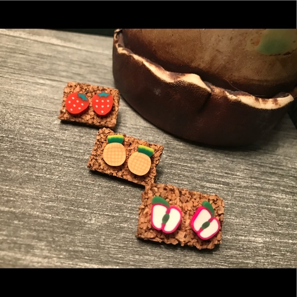 NWT! Set of Fruit Stud Earrings! 3 Pairs Total! - Picture 6 of 8